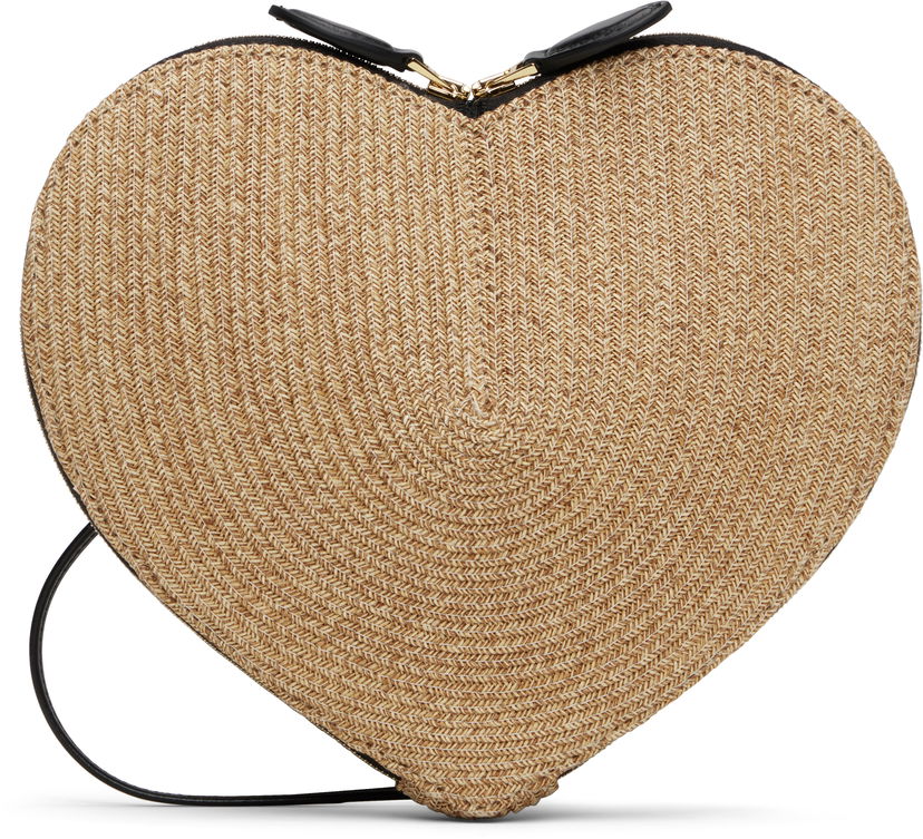 Сумочка Alaïa ALAÏA 'Le Cœur' Raffia Heart Bag бежевий | AA1P003CA573