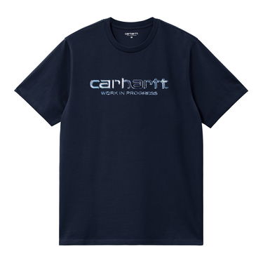 Футболка Carhartt WIP Short Sleeve Solar Chrome Script T-Shirt WIP темно-синій | I035205_9, 2