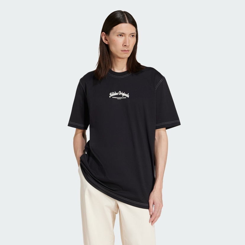 Футболка adidas Performance Black T-Shirt With Small Logo Print чорний | JP4477