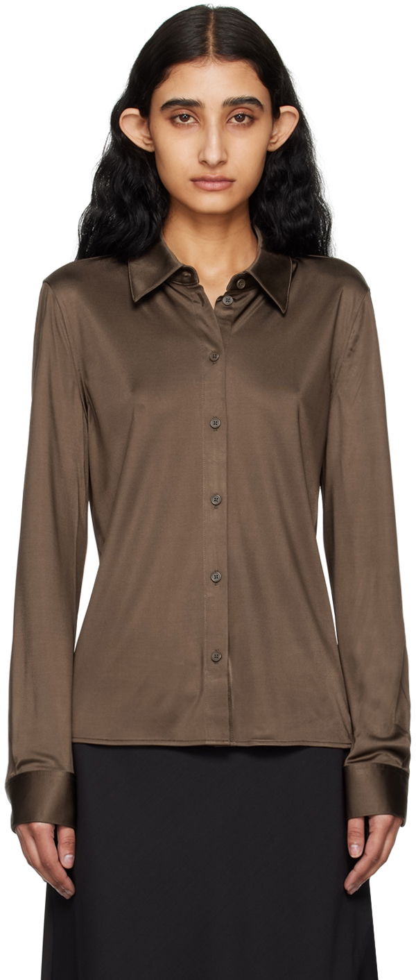 Сорочка Helmut Lang Slim Fit Shirt Коричневий | O02HW515