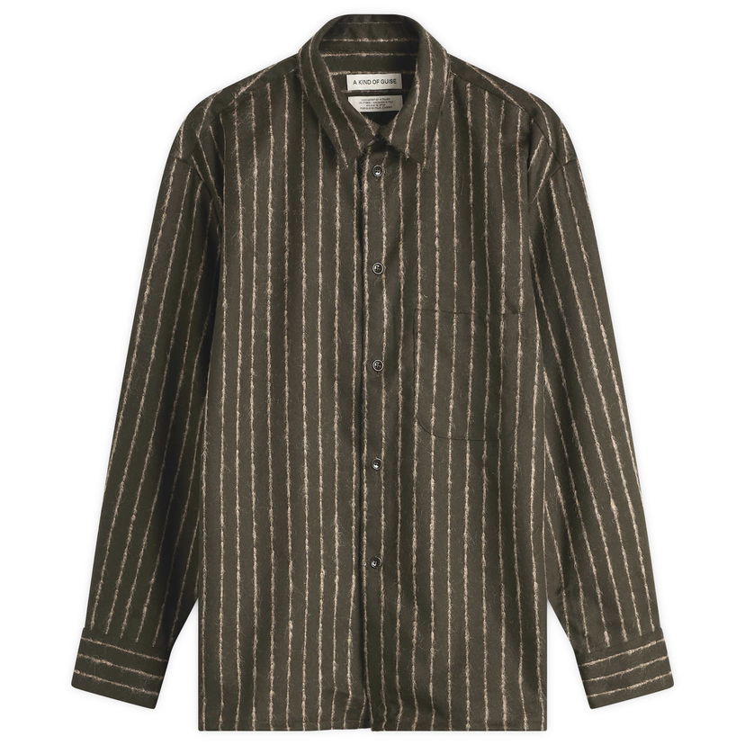 Сорочка A Kind of Guise A Kind of Guise Gusto Striped Shirt, Size Small Зелений | 107-14626-641