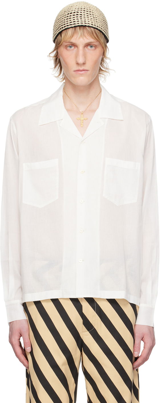 Берет Bode Boxy Fit Shirt бежевий | MRS24SH064