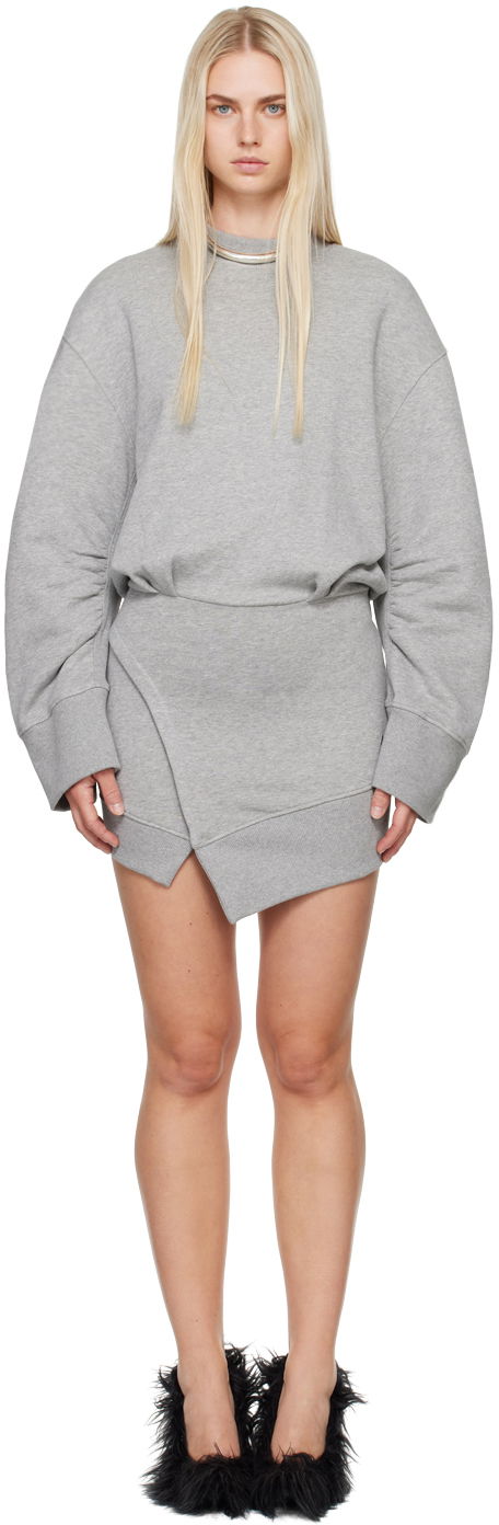 Спідниця The Attico Attico Fleece Mini Dress Сірий | 247WCA162 JF03