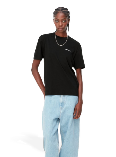Футболка Carhartt WIP Script Embroidery T-Shirt чорний | I032293_0D2_XX
