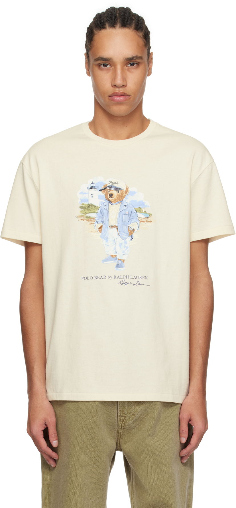 Футболка Polo by Ralph Lauren Polo Ralph Lauren Classic Fit Polo Bear T-Shirt бежевий | 710966738001