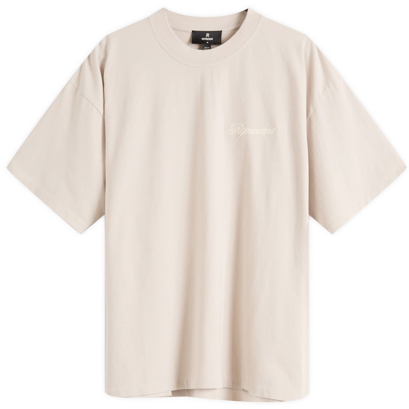 Футболка Represent Clo Script Logo T-Shirt, Size Large бежевий | MLM100026-25