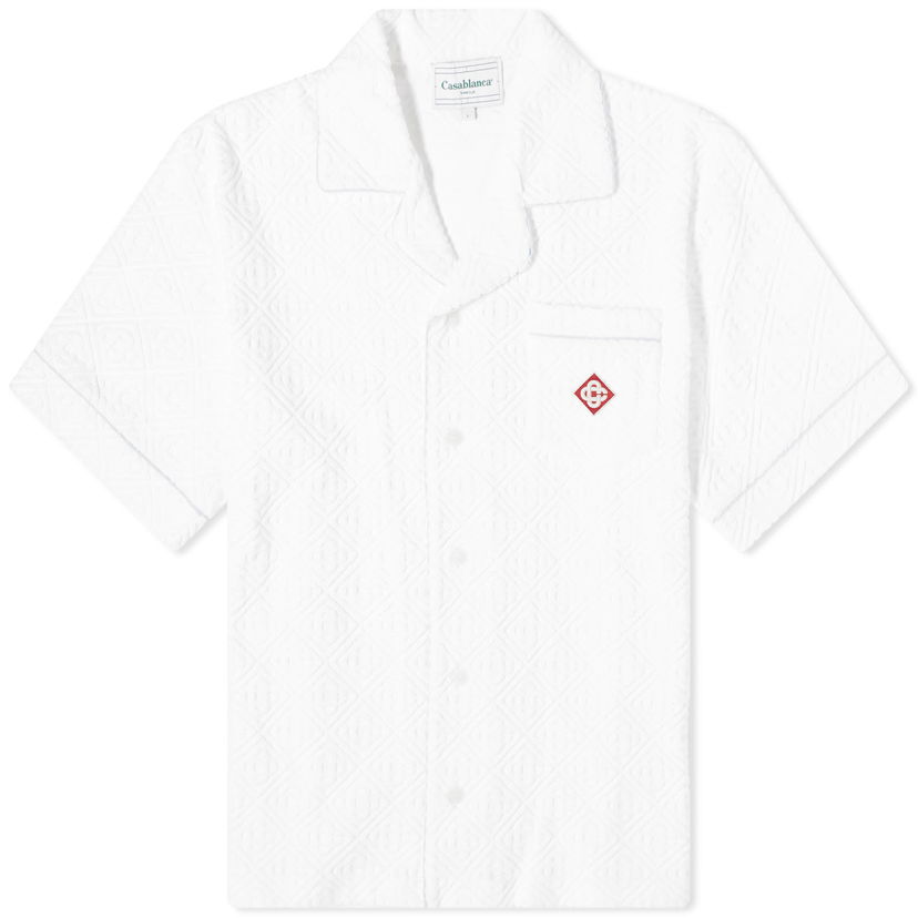 Сорочка Casablanca Monogram Towelling Shirt білий | MPS24-SH-085-01