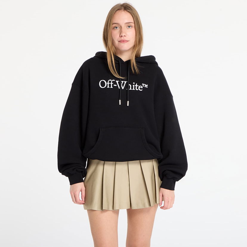 Світшоти Off-White Big Logo Bookkish Over Hoodie чорний | OWBB058C99FLE0011001