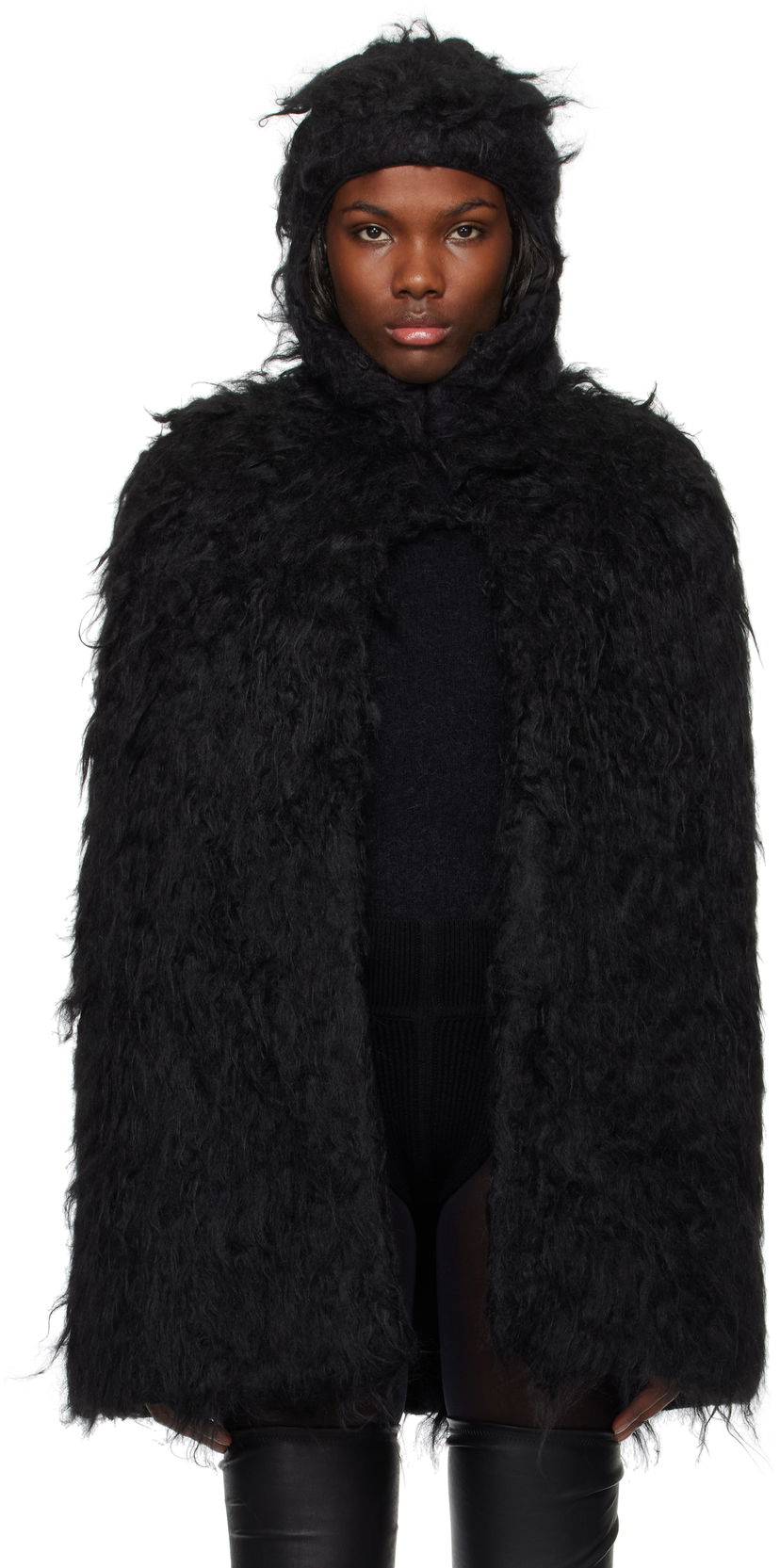 Пальто Rick Owens Porterville Cape Jacket чорний | RO02D3781 WSH