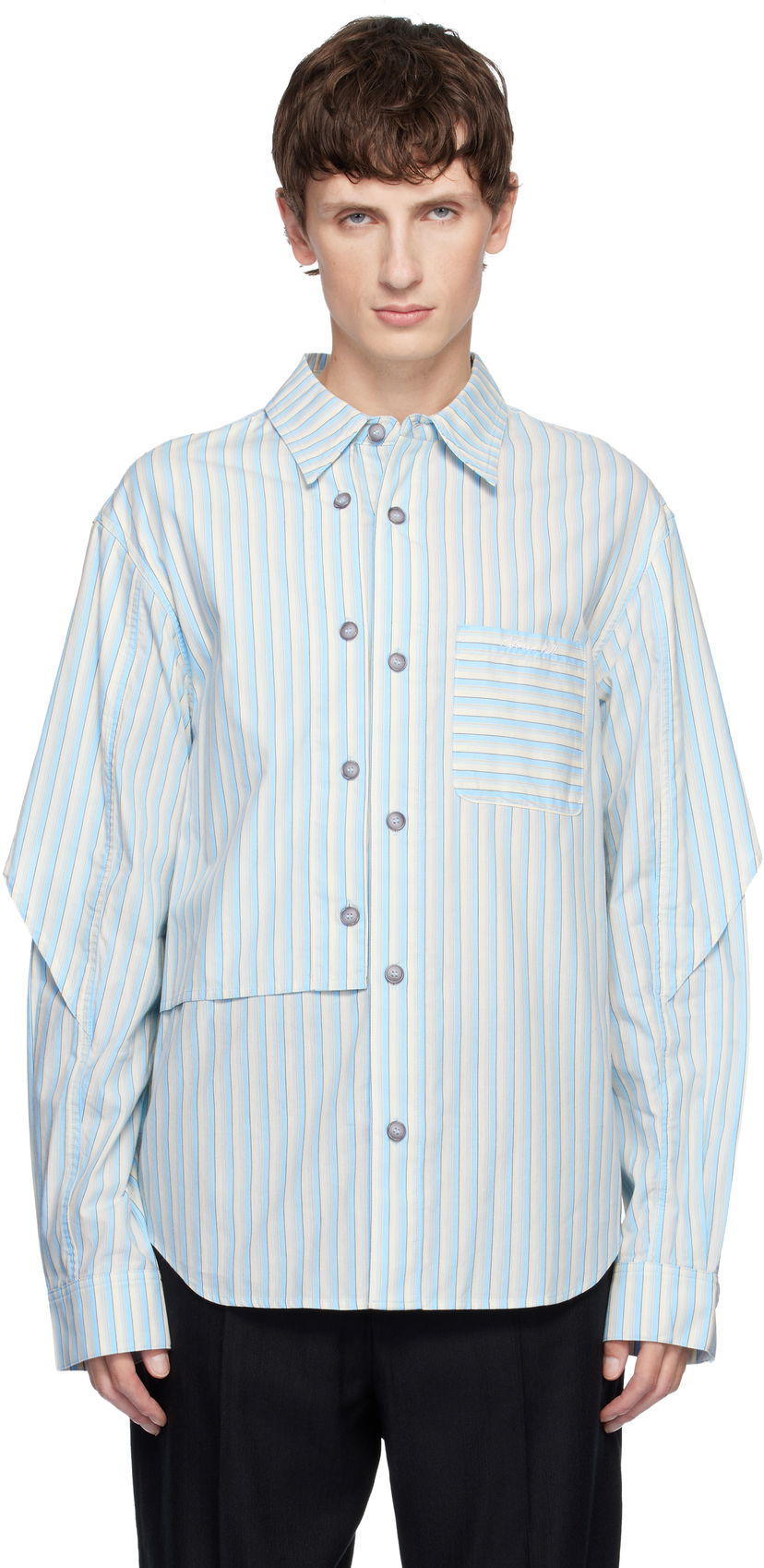 Сорочка Andersson Bell Andersson Bell Striped Layered Split-Sleeve Shirt Різнокольоровий | atb1369m