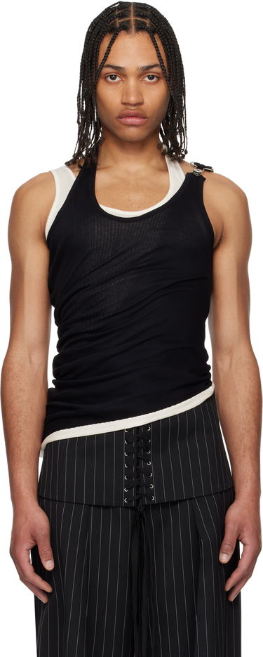 Безрукавка Jean Paul Gaultier Jean Paul Gaultier 'The Red Draped Double' Tank Top чорний | 25/34-F-DB053-J092-0003, 0