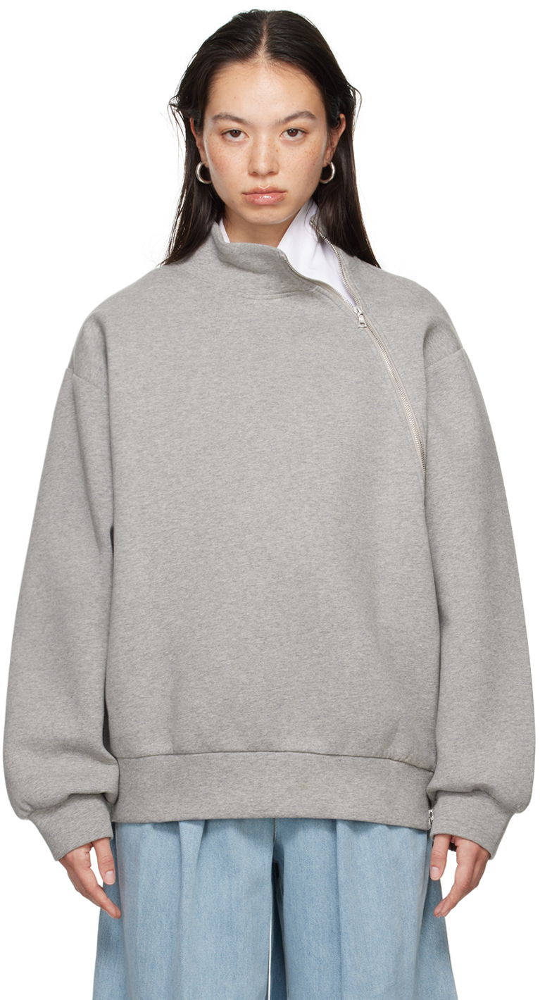 Світшоти Dries Van Noten Zipped Sweatshirt Сірий | 242-011174-9622