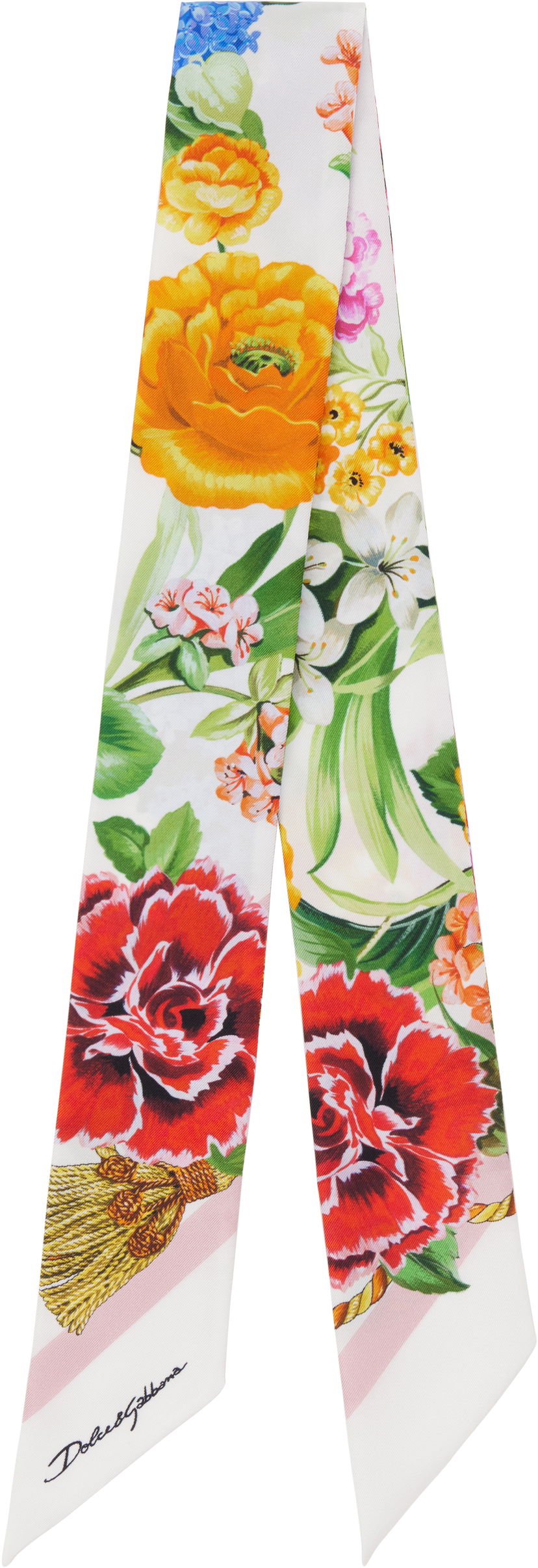 Шарф Dolce & Gabbana Dolce&Gabbana Floral-Print Twill Head Scarf Різнокольоровий | FS215A GDCV8