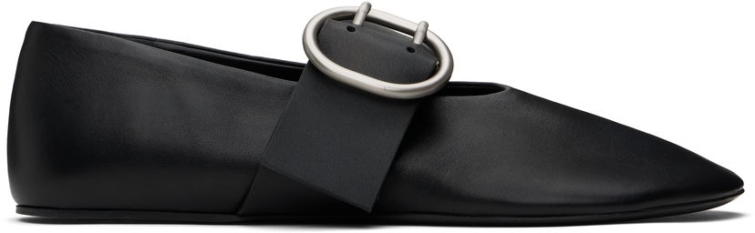 Кросівки та взуття Jil Sander Jil Sander Buckle Ballerina Flats чорний | J15WZ0031_P8175