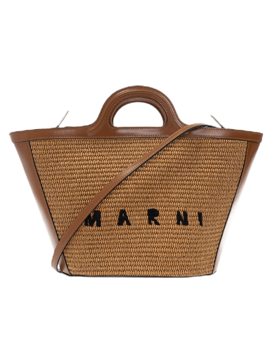сумка-тоут Marni Medium Logo Woven Tote Bag Коричневий | BMMP0068Q0 P3860 00M50
