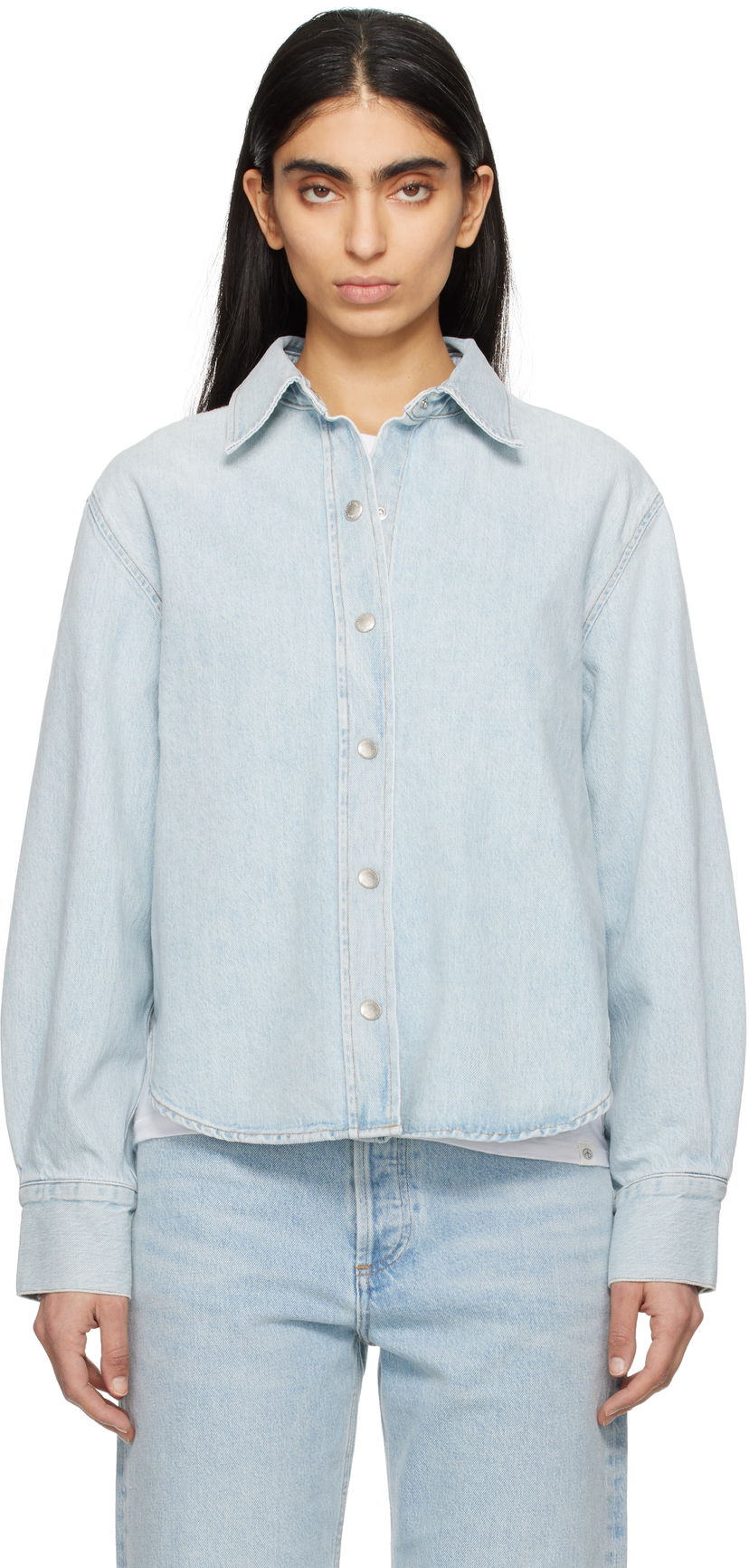 Сорочка AGOLDE AGOLDE Laurel Denim Button-Up Shirt Синій | A7358-3018