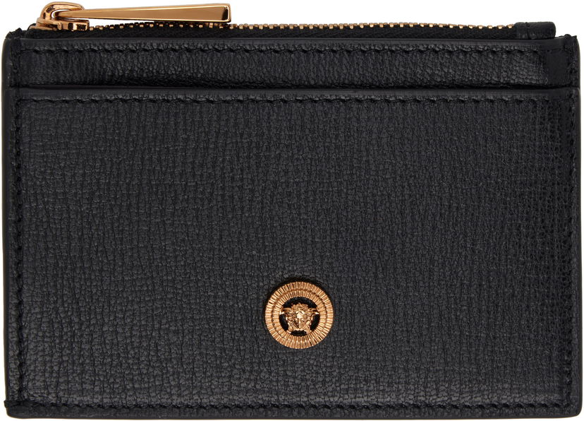 Гаманець Versace Versace Goatskin Zip Card Holder чорний | 1016785_1A10544