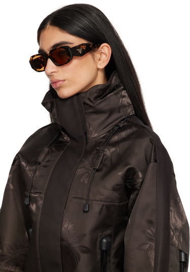 Сонцезахисні окуляри Prada Rounded Rectangle Acetate Sunglasses Коричневий | 0PR 17WSF 8056597753647, 3
