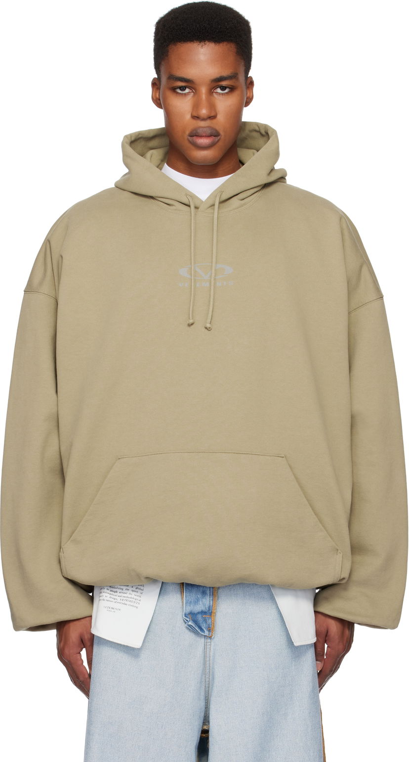 Світшоти VETEMENTS Oval Logo Cropped Boxy Hoodie Зелений | UA66HD600T