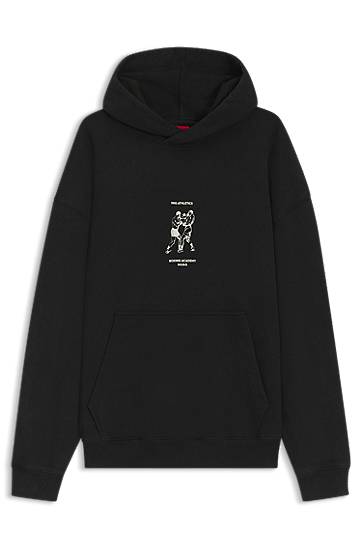 Світшоти BOSS Terry Hoodie with Boxing Artwork чорний | 50542399