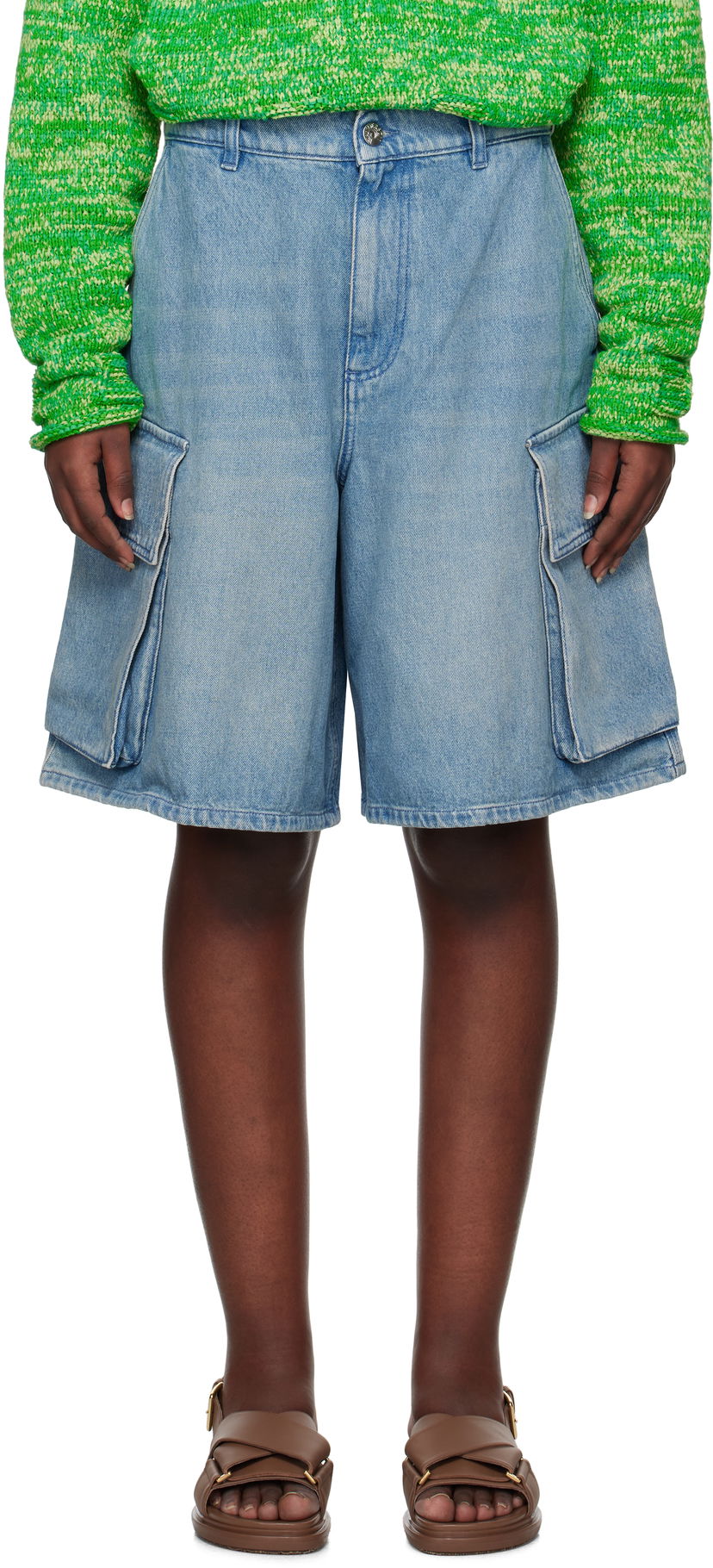 Шорти JW Anderson JW Anderson Cargo Denim Shorts Синій | DT0108-PG1735
