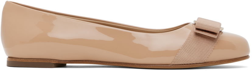 Одяг FERRAGAMO Salvatore Ferragamo Varina Bow Ballerina Flats бежевий | 753657