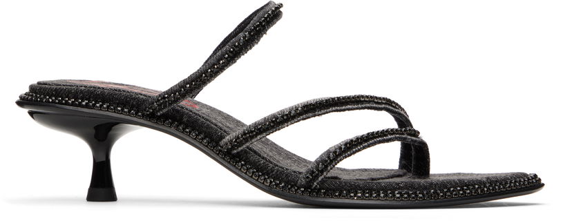 Догляд за взуттям Diesel D-Havanna Kittie Embellished Denim Heels чорний | Y03603 PR853