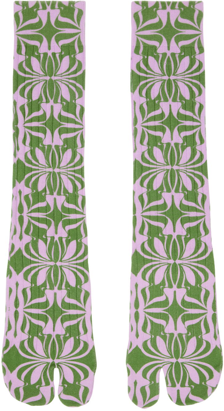 Шкарпетки Dries Van Noten Dries Van Noten Printed Tabi Socks Різнокольоровий | 241-011901-045