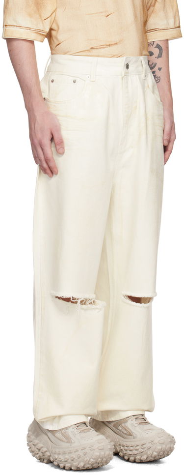Джинси We11done Foil Coated Relaxed-Fit Jeans білий | WD-DP1-23-342-M-WH, 1