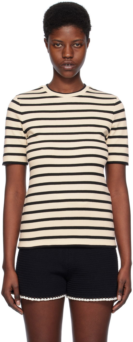 Футболка Jil Sander Stripe T-Shirt бежевий | J40GC0111_J46497