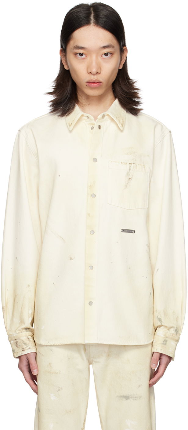 Сорочка Helmut Lang Helmut Lang Painted Denim Shirt білий | O05DM101