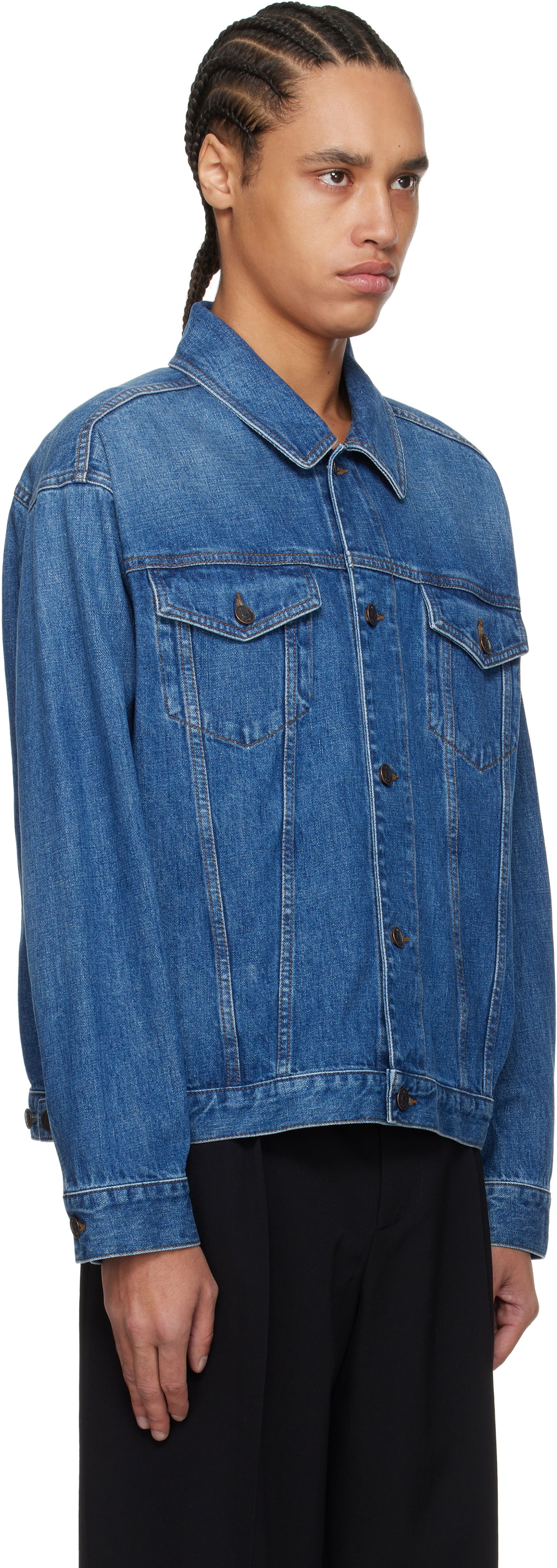 Куртка The Row The Row Seb Denim Jacket Синій | 906-W3809, 1