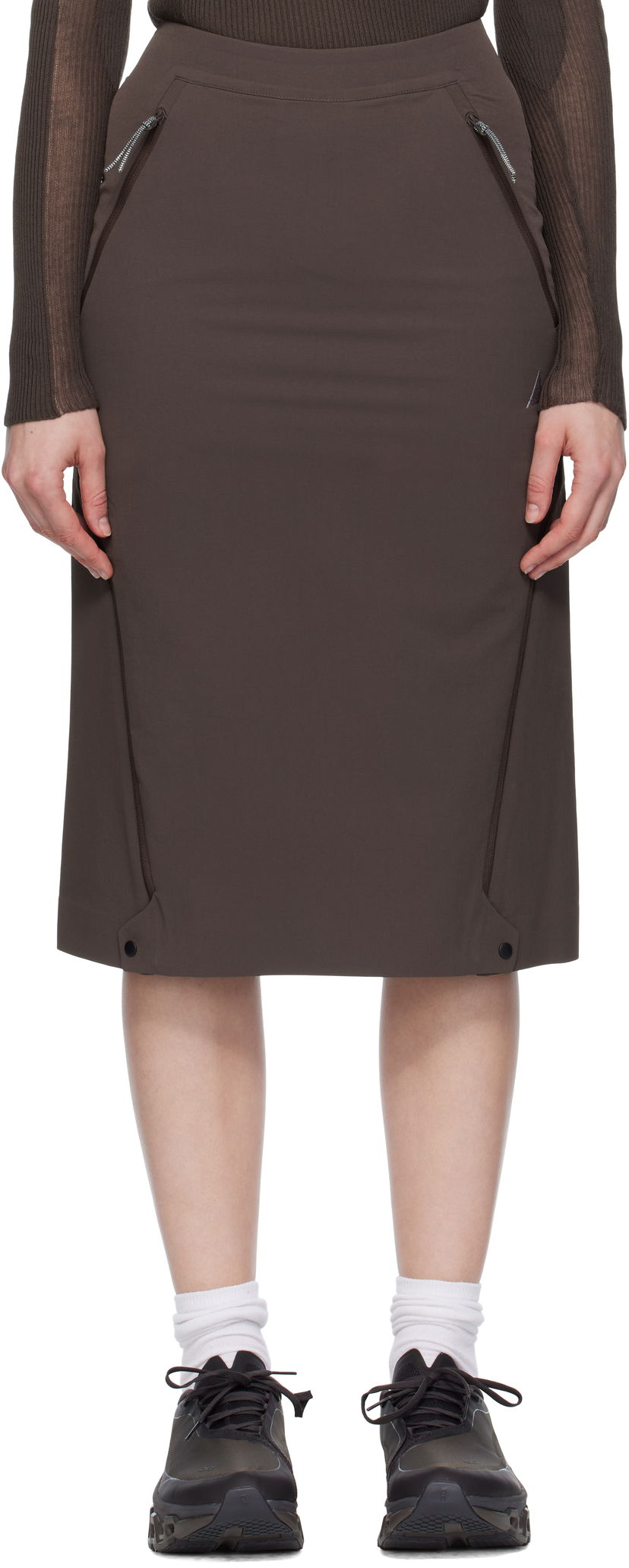 Спідниця ROA ROA Y Zip Sport Skirt Коричневий | RBWW019FA10