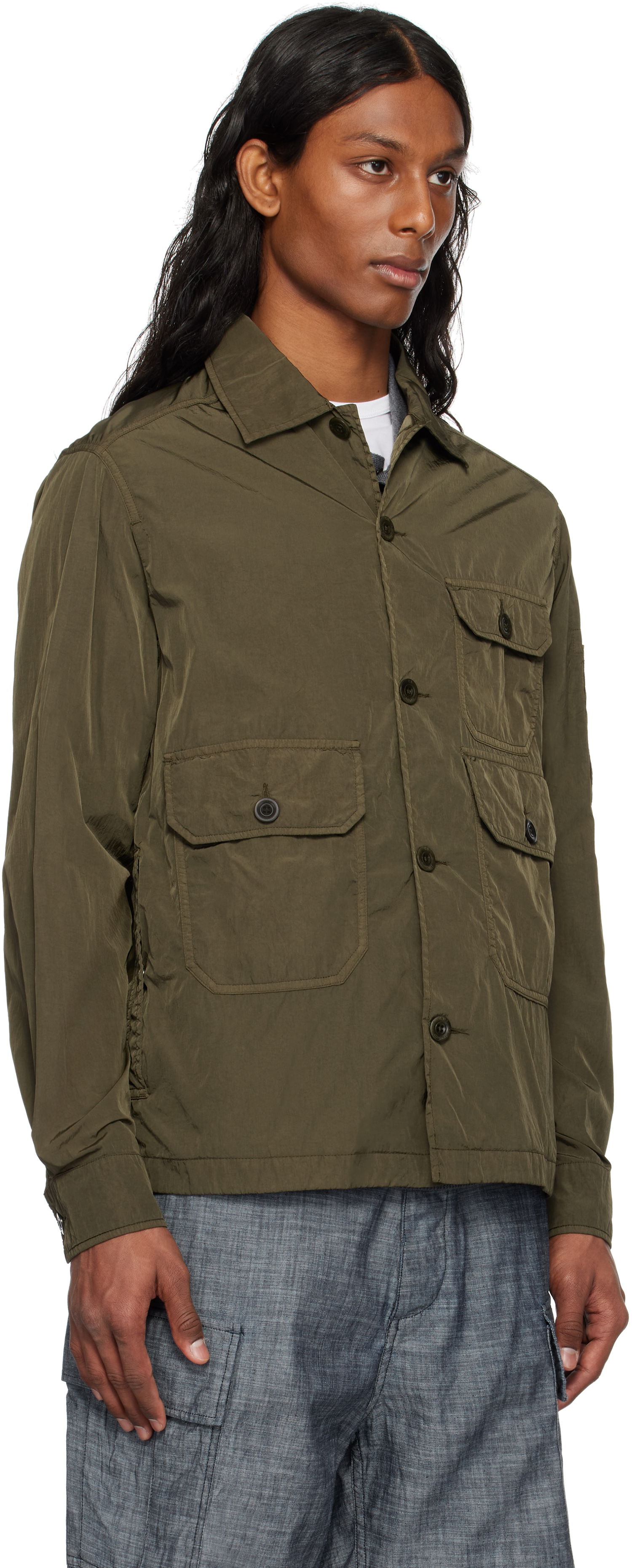Вітровка C.P. Company C.P. Company Chrome-R Overshirt Зелений | 18CMOS013A-005904G, 1