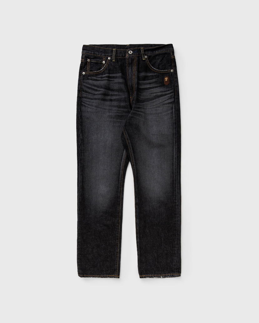 Джинси BAPE ONE POINT REGULAR FIT 13 OZ DENIM PANTS Jeans чорний | 001DPK801006MBLK