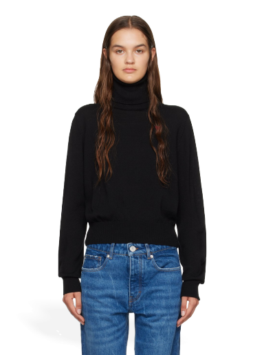 Cветр AMI Turtleneck чорний | FKS411.KN0025