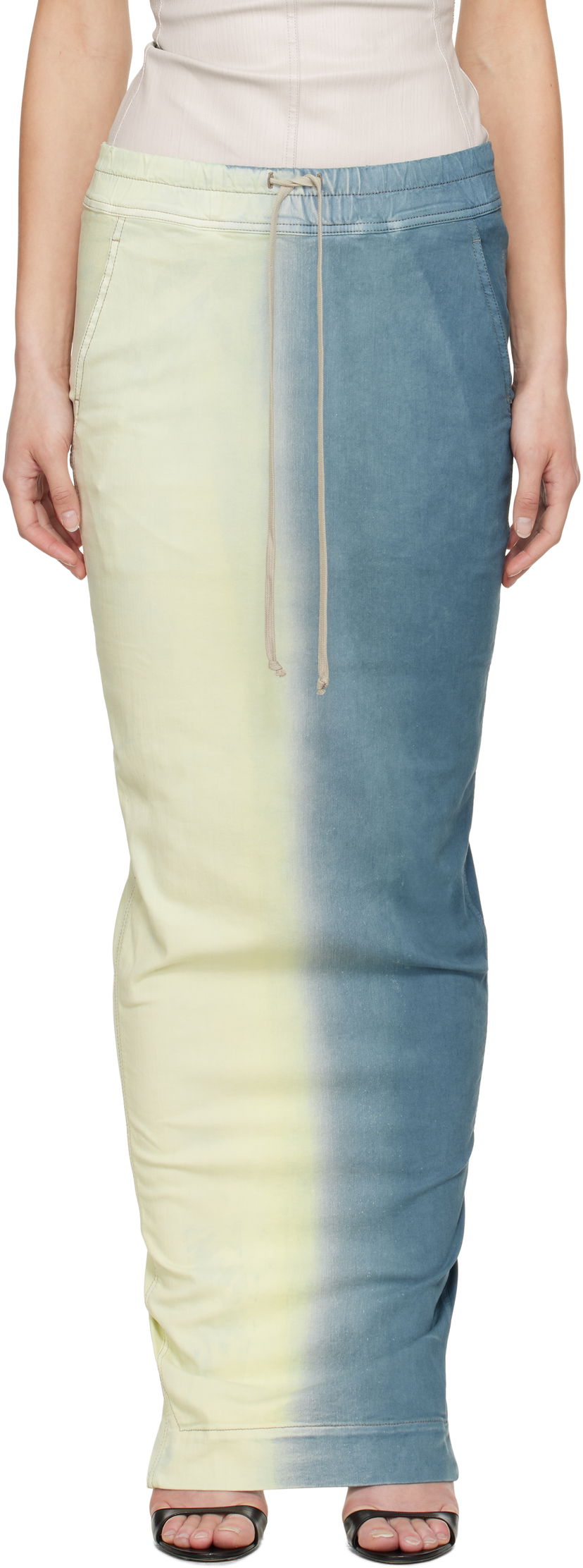 Спідниця Rick Owens Rick Owens DRKSHDW Pull On Pillar Maxi Skirt Синій | DS01E3332 SDDE