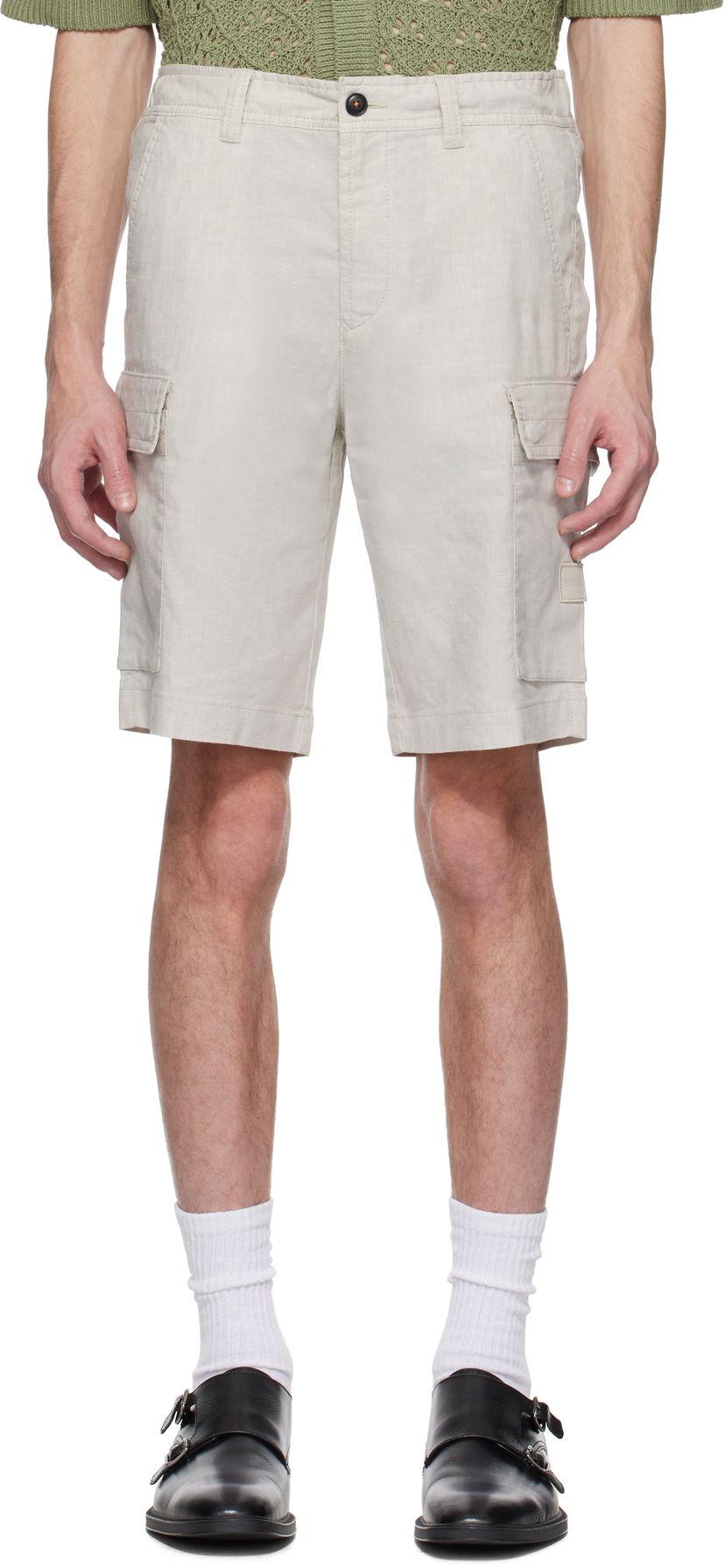Шорти BOSS Drawstring Cargo Shorts бежевий | 50536888
