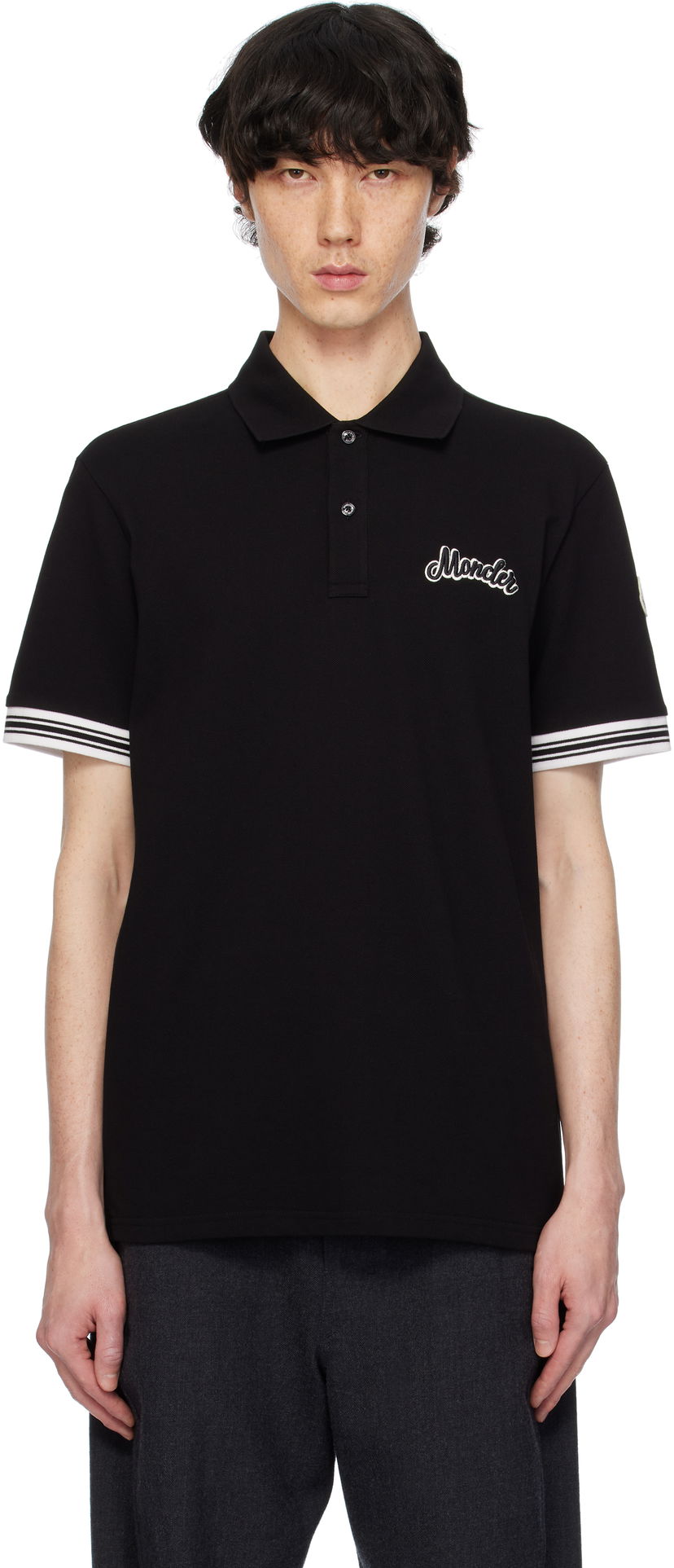 Сорочка поло Moncler Archivio Short Sleeve Polo чорний | K10918A00006899UR