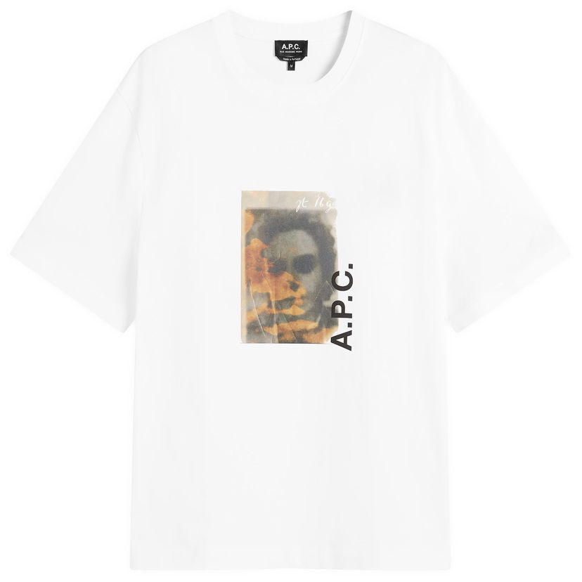 Футболка A.P.C. Jean Portrait T-Shirt, Size Small білий | COGYK-M26549-AAB