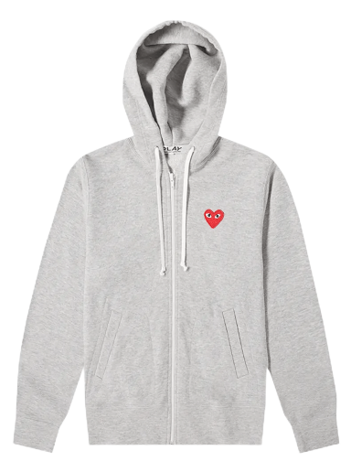 Світшоти Comme des Garçons PLAY Heart Full Zip Hoodie Сірий | P1T249