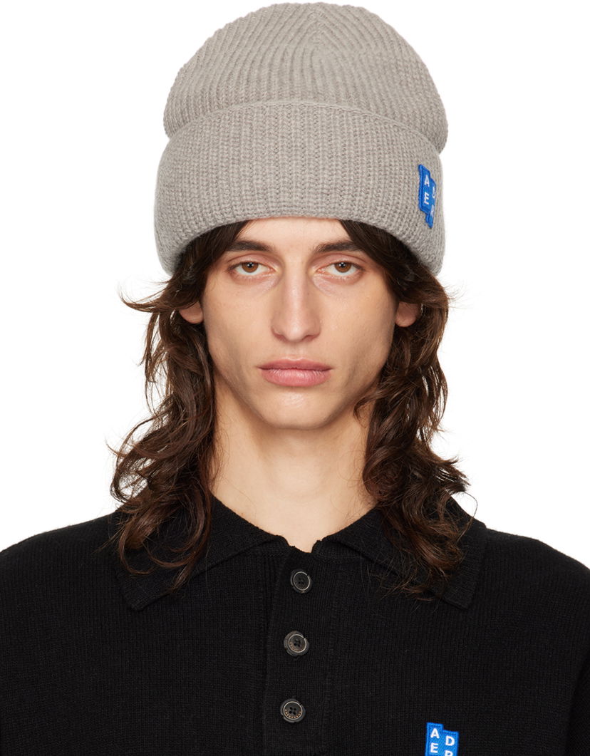 Шапка ADER ERROR Ribbed Knit Beanie Сірий | BMSGFYHW0501GR