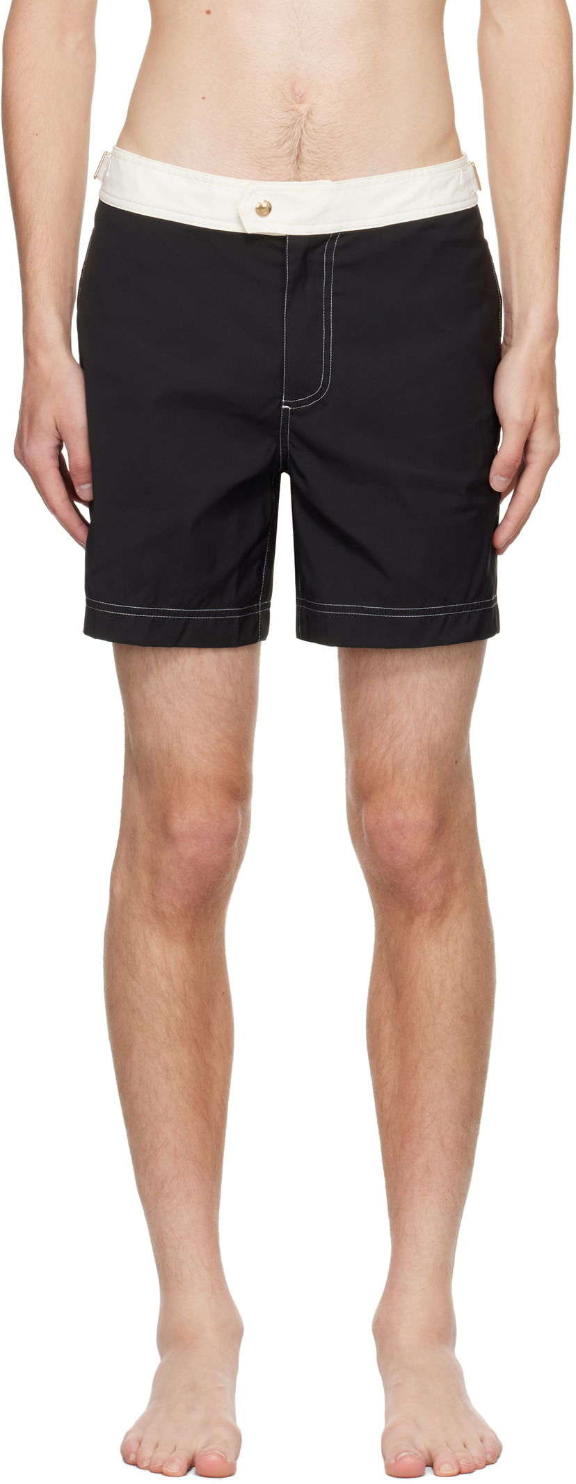 Купальники Tom Ford TOM FORD Nylon Contrast Swim Shorts чорний | BSS002-FMN067