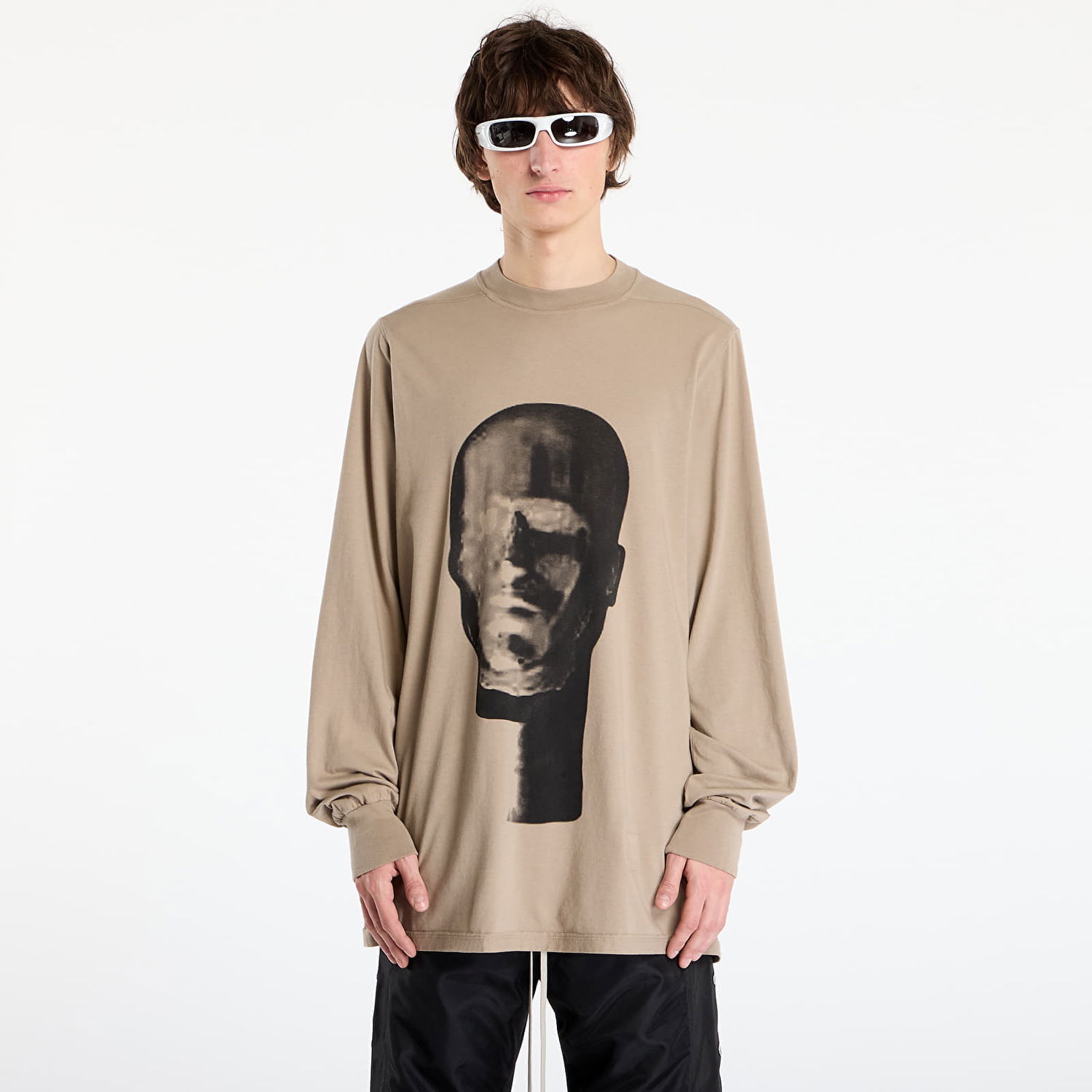 Футболка Rick Owens Rick Owens DRKSHDW Jumbo Long Sleeve T-Shirt бежевий | DU02E7261 RNEP1 8809, 0