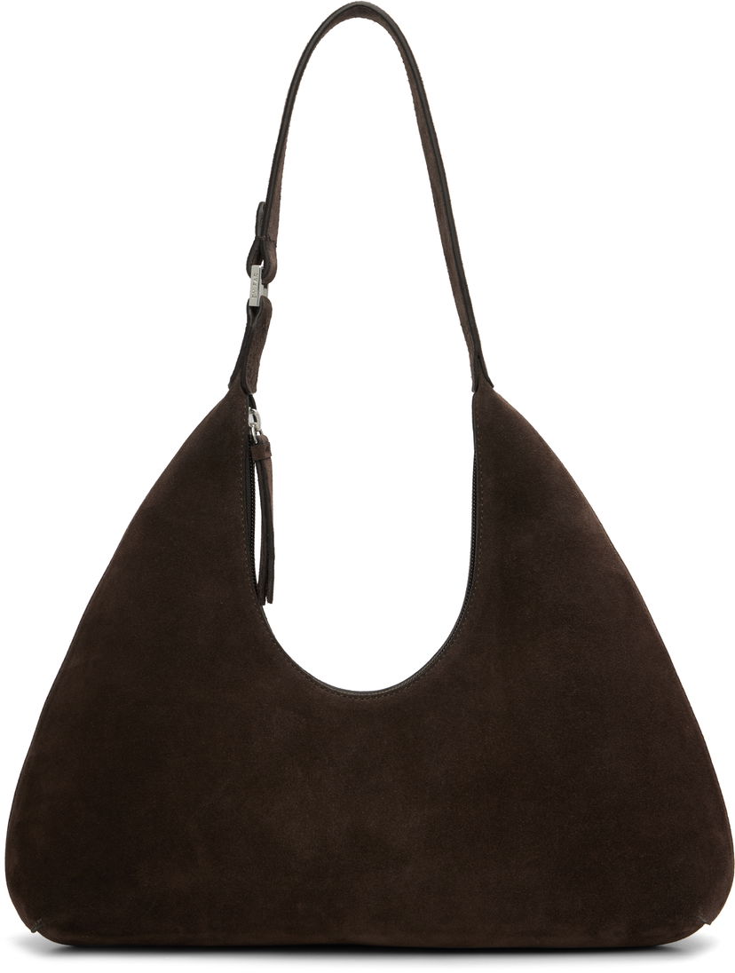 Сумка BY FAR BY FAR Amber Suede Shoulder Bag Коричневий | MWBSB001KL009BR054PL