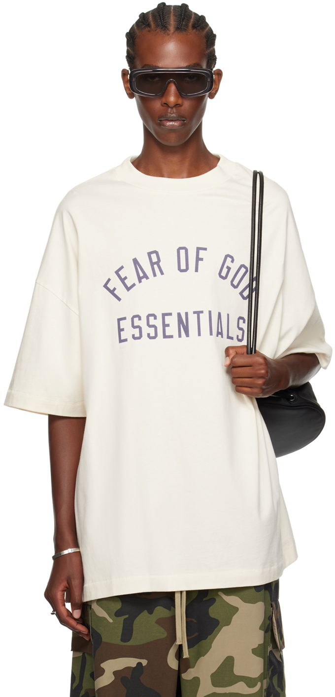 Футболка Fear of God Fear of God Essentials Crewneck T-Shirt білий | 125BT244192F