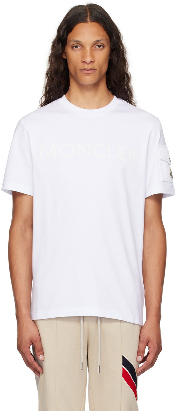 Футболка Moncler White Pocket T-Shirt білий | J20918C000548390T