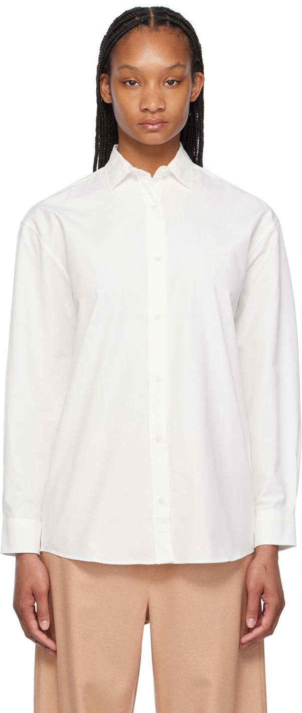 Сорочка Baserange Long Sleeve Button Up Shirt білий | SHOL-CO-SU24