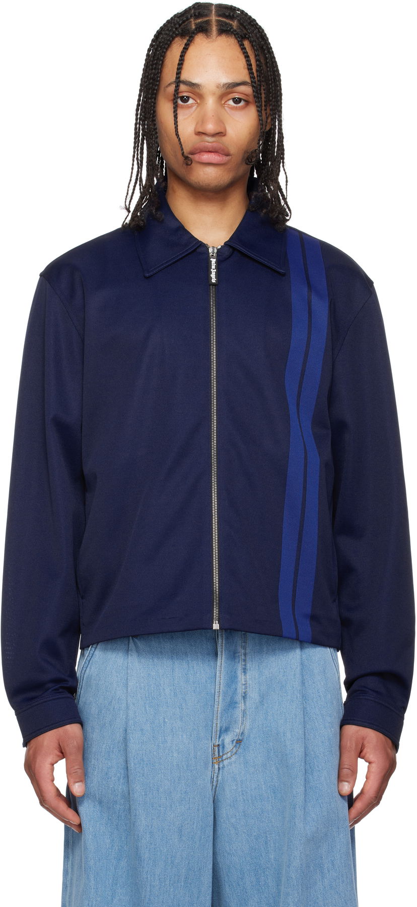 Вітровка Palm Angels Palm Angels Suit Track Jacket Синій | PMBD086S25FAB0014645