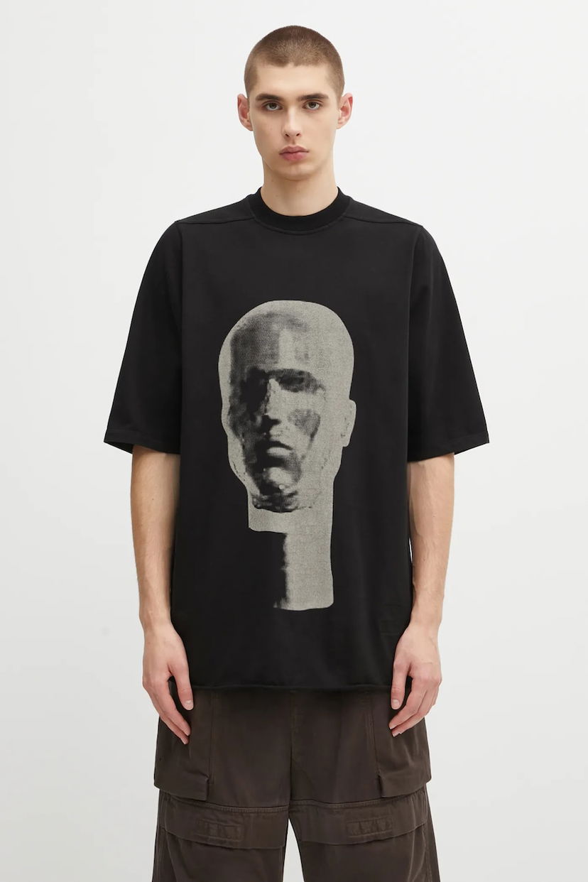 Футболка Rick Owens Rick Owens DRKSHDW Jumbo T-Shirt with Print чорний | DU02E7274.RIGEP1